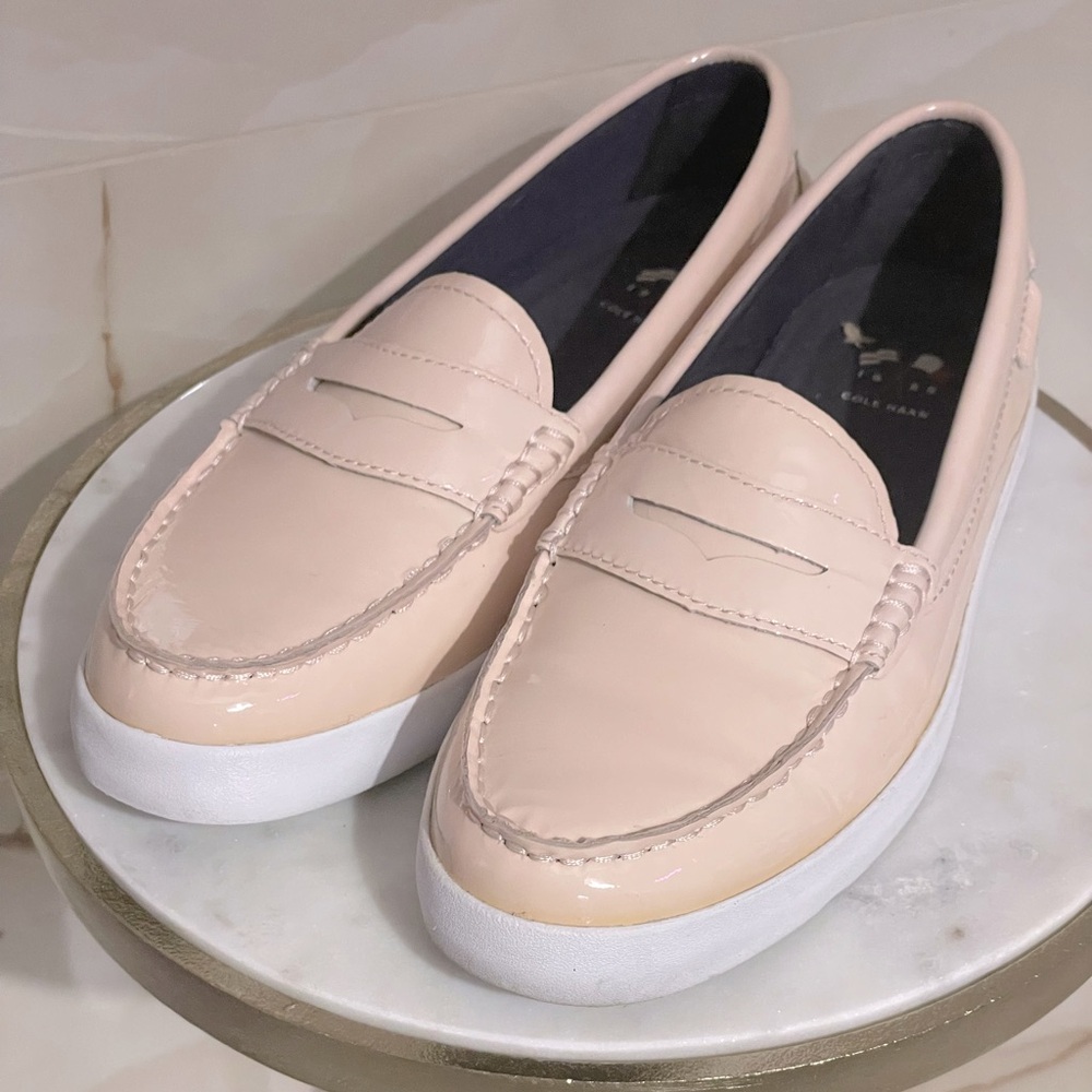 Cole Haan Nantucket Dogwood Patent Pink Loafer Boat Shoes 7.5
